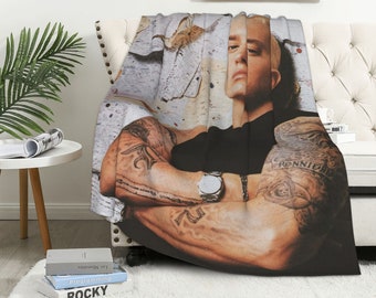 Eminem Blanket Throw Blanket Warm Soft Blanket for Dormitory Living Room Bedroom Sofa Christmas Kids Adults Gifts