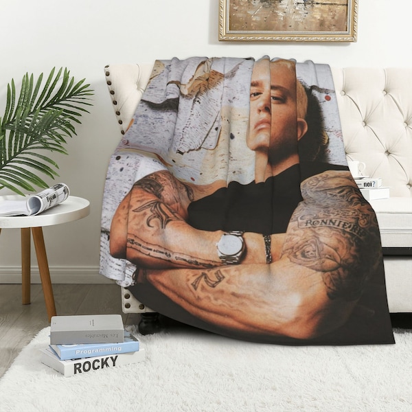 Eminem Blanket Throw Blanket Warm Soft Blanket for Dormitory Living Room Bedroom Sofa Christmas Kids Adults Gifts