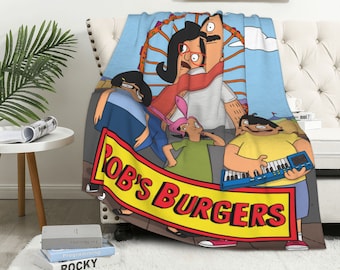 Bobs Burgers Blanket Throw Blanket Warm Soft Blanket for Dormitory Living Room Bedroom Sofa Christmas Kids Adults Gifts