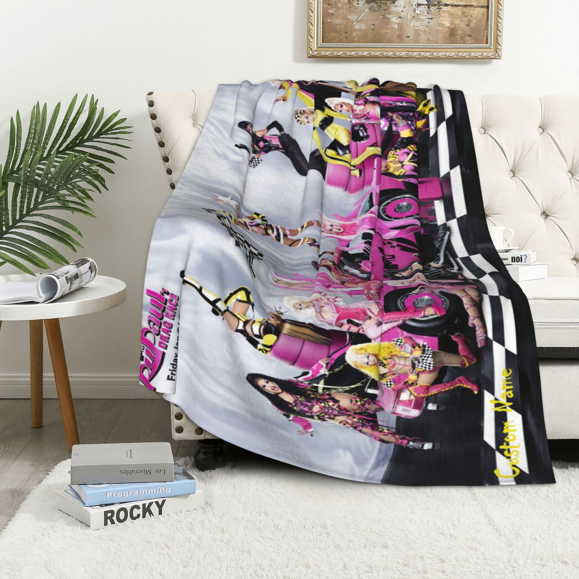 Rupaul's Drag Race Blanket Throw Blanket Warm Soft Blanket for Dormitory Living Room Bedroom