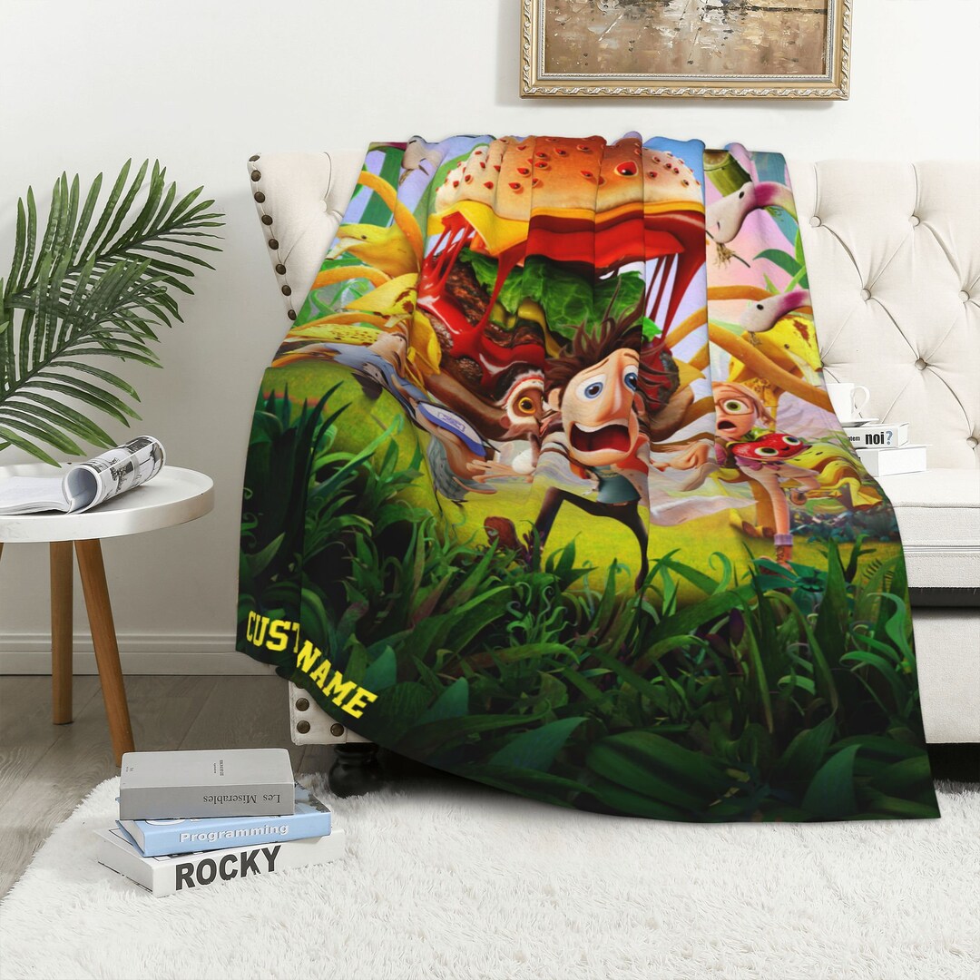 Cloudy With A Chance of Meatballs Blanket Throw Blanket Warm Etsy