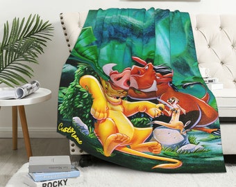 The Lion King Blanket Throw Blanket Warm Soft Blanket for Dormitory Living Room Bedroom Sofa Halloween Kids Adults Gifts