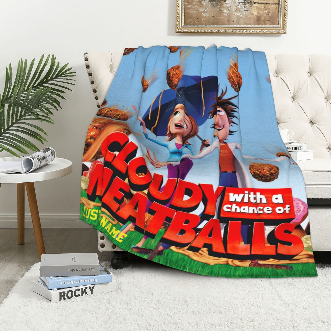 Cloudy With A Chance of Meatballs Blanket Throw Blanket Warm Etsy