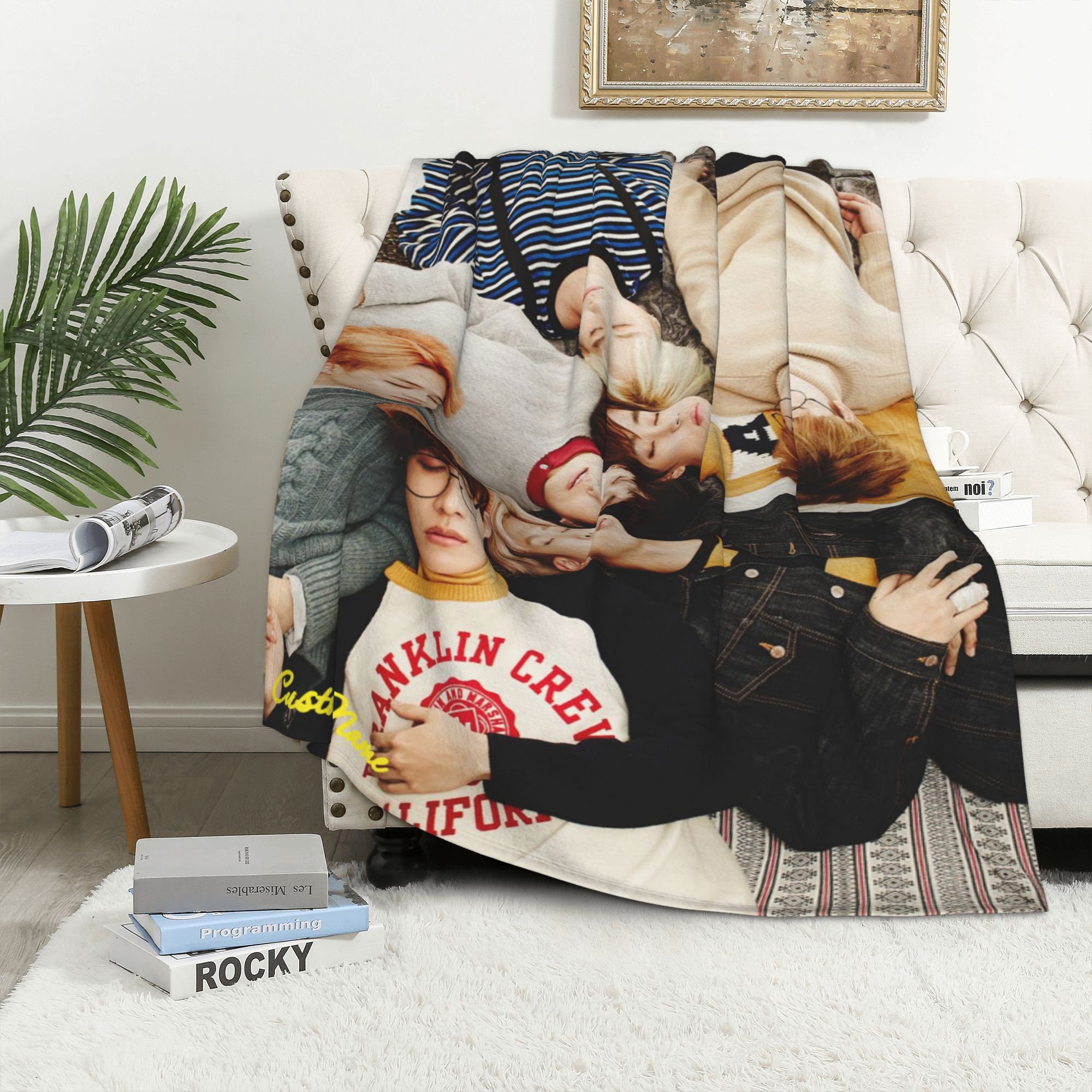 BTS Blanket Throw Blanket Warm Soft Blanket for Dormitory Living Room Bedroom Sofa Halloween Kids Adults Gifts Etsy UK