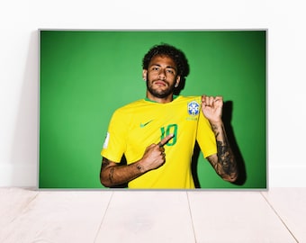 ネイマールJrポスター、ブラジルサッカーポスター - Etsy 日本