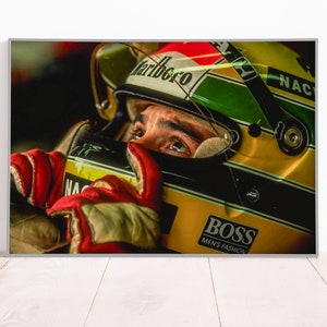 Ayrton Senna F1 Print: Racing Legend Canvas or Poster