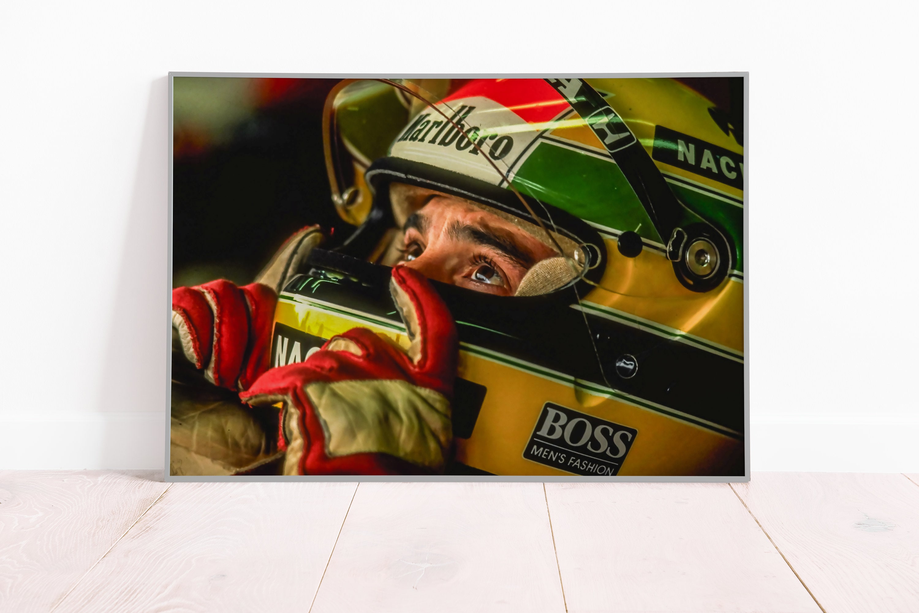 Signiertes Ayrton Senna Foto Mit Passepartout – McLaren #1, 25,4 X 20,3 Cm, Zum Einrahmen