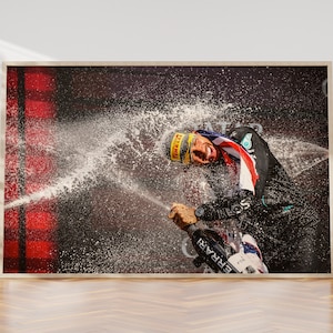 Impresión en lienzo o póster de Lewis Hamilton, Gran Premio de Gran Bretaña 2024, póster de F1, arte mural, regalo de Fórmula 1