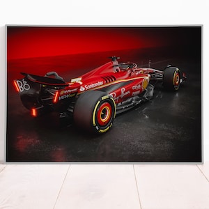 Ferrari SF-24 F1 Car Poster: 2024 Season, Formula 1 Wall Art