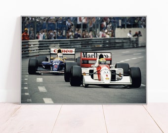 Ayrton Senna & Nigel Mansell Race Finish: 1992 Monaco Grand Prix