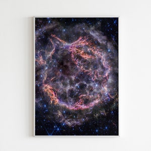James Webb Poster, Exploded Star, Paper or Canvas Print, Space Poster, NASA Images, Wall Art, Room Decor
