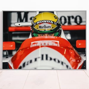 Ayrton Senna, McLaren F1, Poster or Canvas Print, Wall Decor, Formula 1 Gift