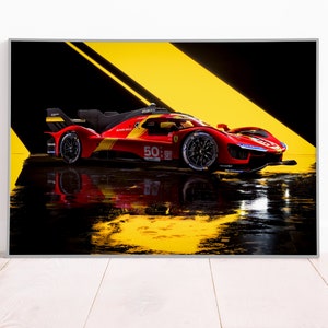 Ferrari 499P Le Mans Hypercar Poster or Canvas Print