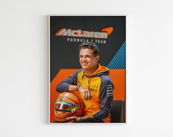 Lando Norris F1 McLaren Poster: Formula 1 Wall Art