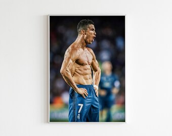 Cristiano Ronaldo Real Madrid Poster: Canvas or Matte Paper Print