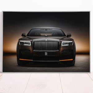 Rolls-Royce Ghost Poster, Black Badge, Canvas or Paper Print, Wall Art, Car Home Decor