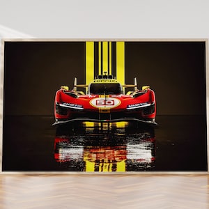 Ferrari 499P Le Mans Hypercar Art Print: Racing Poster or Canvas