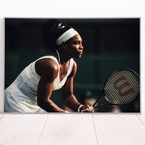Serena Williams, Canvas or Poster Print - Tennis Legend Wall Art, Sports Art, Home Decor