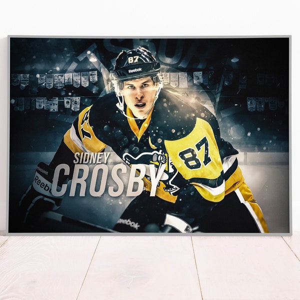 Sidney Crosby Canvas or Poster Print, Wall Art - NHL Hockey Legend Poster