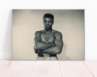 Canvasafdruk boksen Muhammad Ali: sportmuurdecoratie