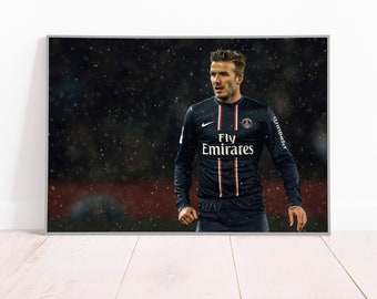 David Beckham Canvas Print: English Football Legend Wall Art