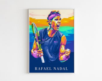 ラファエル・ナダル、テニス、アート、アートワーク、スポーツアート