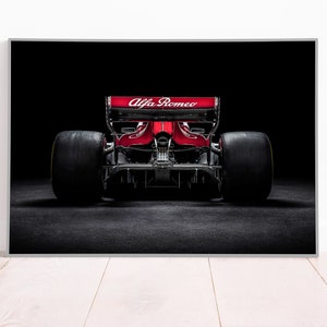 F1 Poster, Alfa Romeo, Sauber C37, Minimalist Style Design, Wall Art and Decor