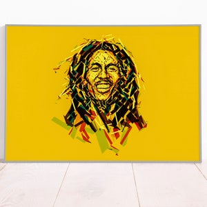 Bob Marley Poster, Canvas or Paper Print, Wall Art, Room Decor, Music Poster Gift