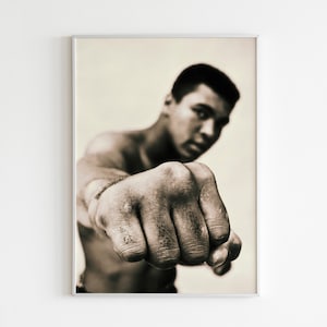 Muhammad Ali Boxing Poster: Man Cave Wall Art (Canvas or Paper)