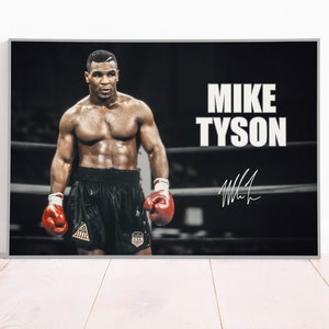 Mike Tyson Poster, Paper or Canvas Print, Boxing Wall Art, Sports Poster, Motivational Poster, Sports Office Decor