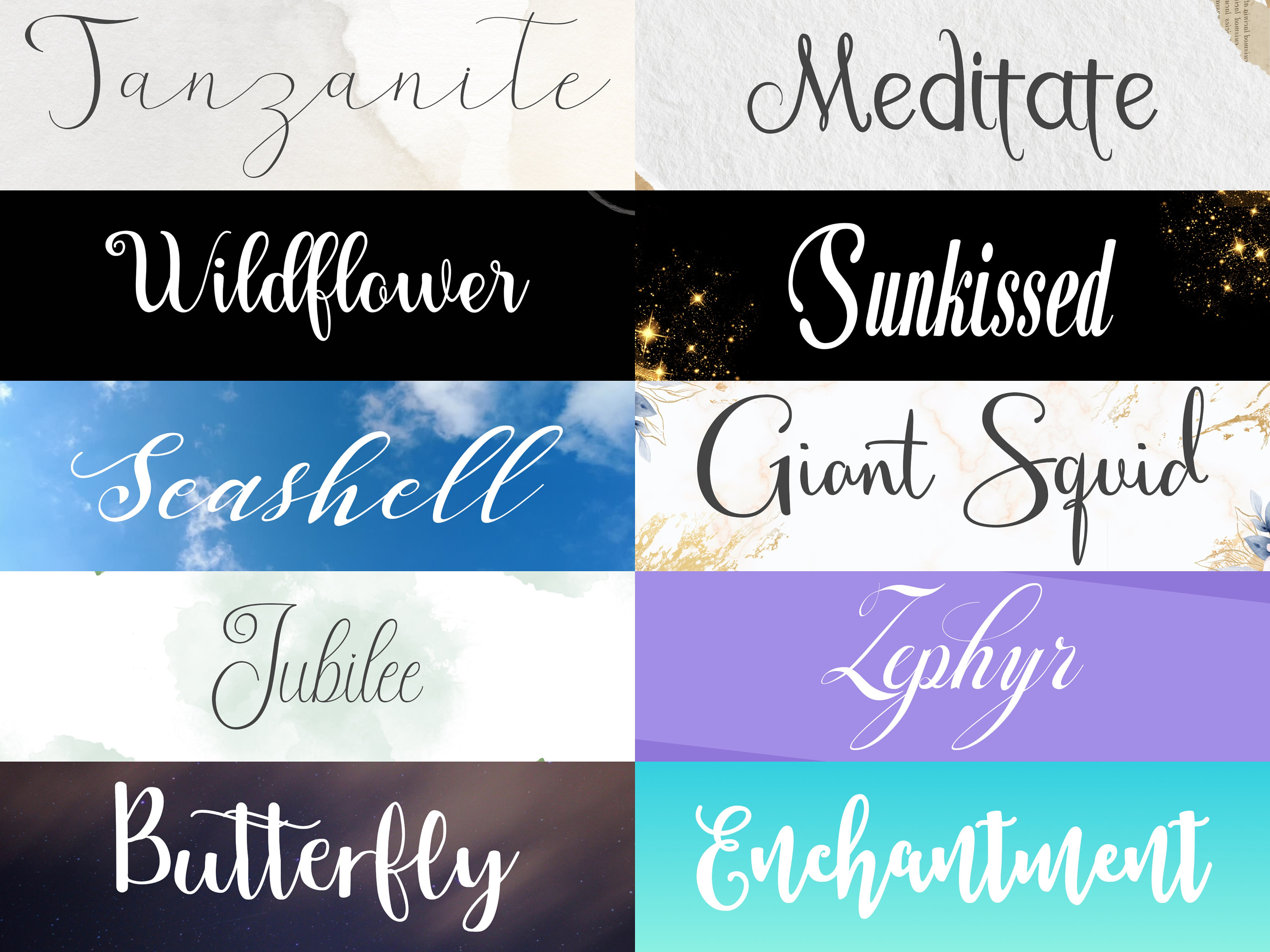 Wedding Font Bundle Collection - Calligraphy Font, Script, Handwritten ...