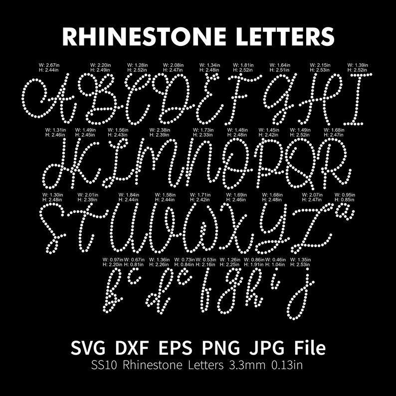 Letter Ms Rhinestone Cursive Rhinestone Font Alphabet Elegant Wedding Handwritten Style SS10 ...