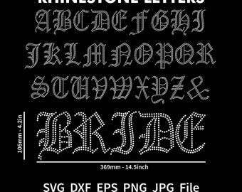 古英語風文字アルファベットデジタルダウンロード、SVG、EPS、PNG、DXF