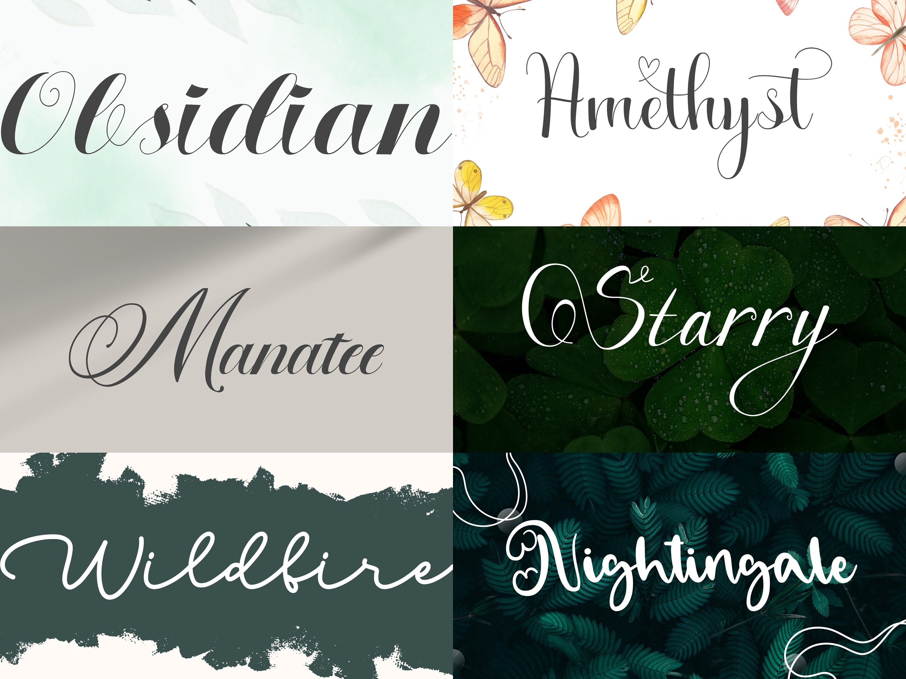 Wedding Font Bundle Collection - Calligraphy Font, Script, Handwritten ...