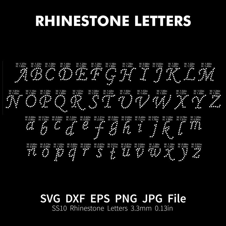 Rhinestone Lettering Cursive Cursive Rhinestone Font Letters Alphabet Small Wedding Handwritten ...