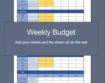 Planificador de presupuesto semanal simple