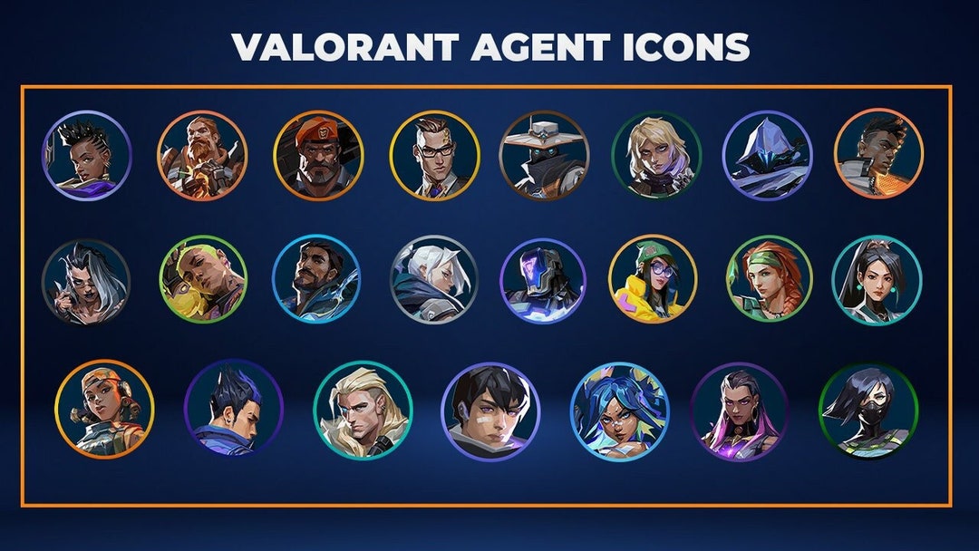 Get All 22 Valorant Agent Icons PNG for Your Gaming Clips Etsy