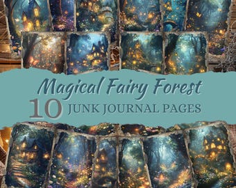 Ethereal Fairy Forest Junk Journal Pages: Enchanted Woodland (Digital Download)