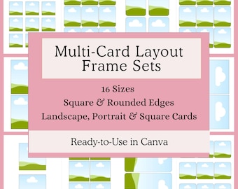 Multi-Card Layout Templates: DIY Printable Cards (Digital Download)