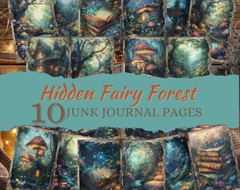 Fairy Forest Junk Journal Pages: Ethereal Woodland Designs (Digital Download)