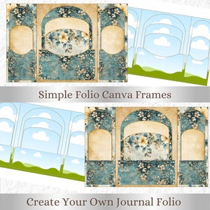 Simple Folio Template Using Canva Frames. Create a Junk Journal Folio with Flat or Curved Pockets. Junk Journals, Cardmaking