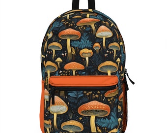 Orange Mushroom Forest Backpack