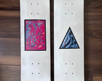 Planche de skate moyenne mixte peinte à la main - Avalanche