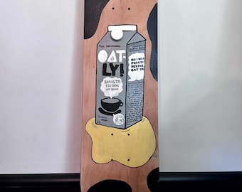 Planche de skate peinte à la main - Oatly