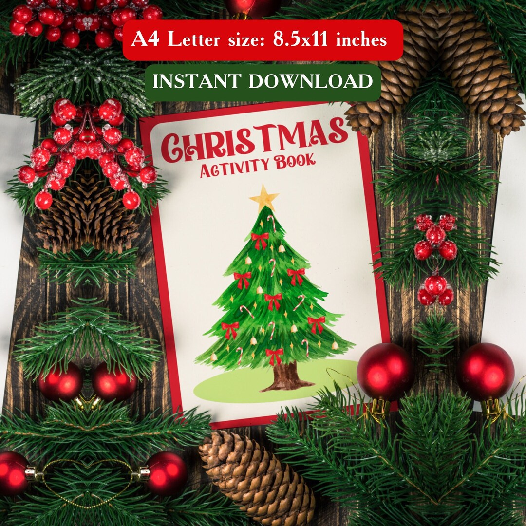 Printable Christmas Activity Sheets Activity A4 Worksheets - Etsy