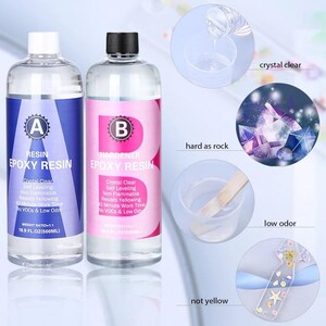 Crystal Clear Epoxy Resin Kit – High Gloss Coating & Casting for Jewelry, Art Crafts image 3