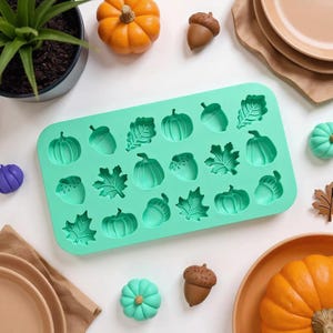 Mini Fall Silicone Mold Set - Pumpkin, Leaves & Acorn