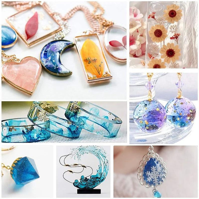 Crystal Clear Epoxy Resin Kit – High Gloss Coating & Casting for Jewelry, Art Crafts image 7