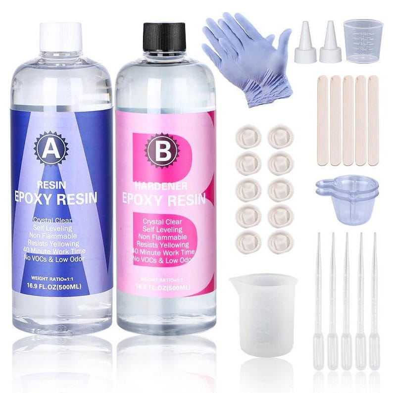 Crystal Clear Epoxy Resin Kit – High Gloss Coating & Casting for Jewelry, Art Crafts image 2