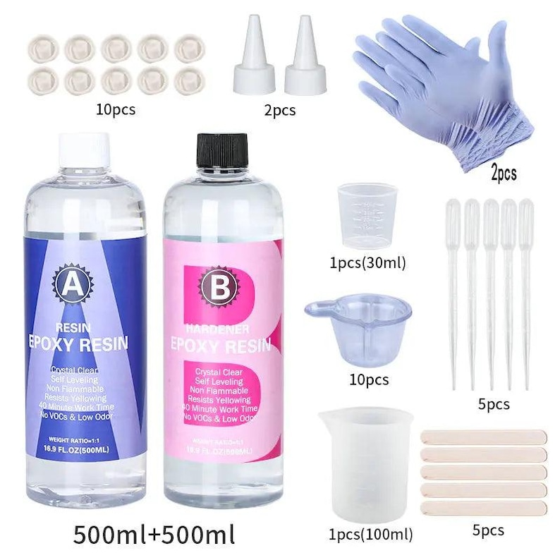 Crystal Clear Epoxy Resin Kit – High Gloss Coating & Casting for Jewelry, Art Crafts image 14